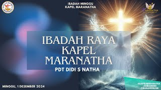 Ibadah Raya Minggu 8 Desember 2024  GBI Cinere Kapel Maranatha [upl. by Glaser]