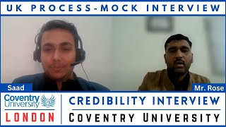 Coventry University Credibility Interview Questions  Mock Pre CAS interview [upl. by Ahsinav206]