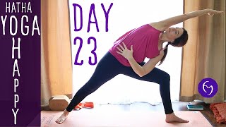 30 Minute Hatha Yoga Happiness Get Creative Day 23  Fightmaster Yoga Videos [upl. by Berti]