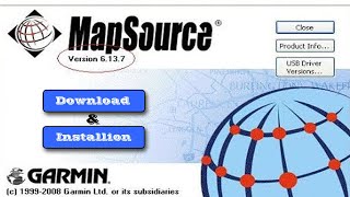 Download and Installation GARMIN GPS Software  Map Source [upl. by Aserej]