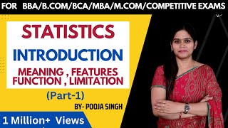 Statistics Introduction  Meaning  Function  Limitation  Business Statistics  BBA  BCom  MBA [upl. by Heall]