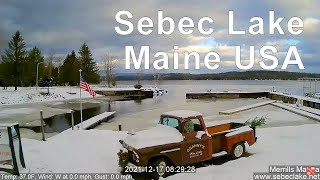 Sebec Lake Maine  Live  Merrills Marina [upl. by Hsatan]