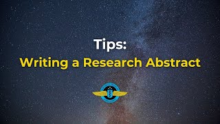 Tips Writing a Research Abstract [upl. by Stedman]