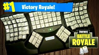 MON 1ER TOP 1 AVEC MON NOUVEAU CLAVIER SUR FORTNITE BATTLE ROYALE 🔥 [upl. by Kcirdnek76]