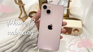 iPhone 13 unboxing pink 2024  accessories camera test 𓍢ִ໋🌷͙֒ [upl. by Gerk]