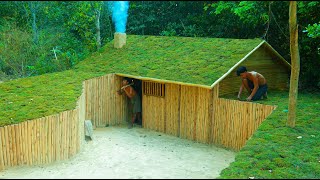 20Day Building Underground House with Decoration Underground Living Room [upl. by Woodall]