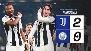 HIGHLIGHTS UCL  Juventus 20 Manchester City  Vlahović amp McKennie Goals [upl. by Bibah785]