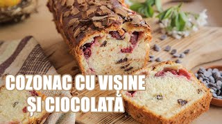 COZONAC CU VIȘINE ȘI CIOCOLATĂ  Valeries Food [upl. by Hgielime352]