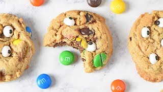 Soft and Chewy Monster Cookies Recipe [upl. by Ahslek748]