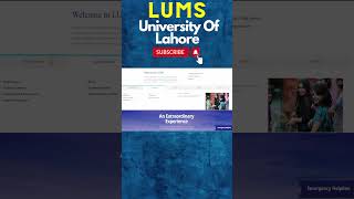 LUMS University Lahore  Programs and Tuition Fee  lums [upl. by Berg]