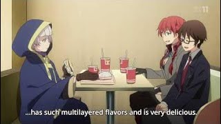 Recreators  02 Meteora Talks While Eating Scene Iloveanime [upl. by Ellinej288]