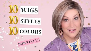 10 SHORT BOB wigs  10 styles 10 colors  6 Brands  What are the differences [upl. by Sheelagh]