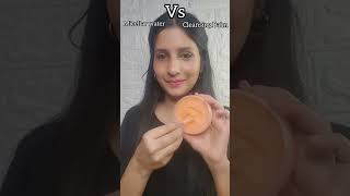 Micellar water vs cleansing balm makeupremover waterproofmakeup makeup viralshort ashortaday [upl. by Sihun]