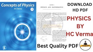 Physics by HC Verma Class 11th With PDF Download  Chapter 2 Physics And Mathematics Pdf Download [upl. by Airoled]