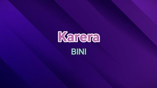 Karera  BINI  KaraokeLyrics  REUPLOAD [upl. by Candi132]