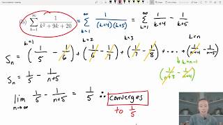 Telescoping Series Calc2Examples17 [upl. by Egroeg]