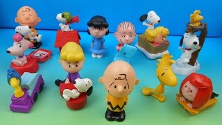 2015 THE PEANUTS MOVIE SET OF 12 McDONALDS HAPPY MEAL COLLECTION VIDEO REVIEW [upl. by Polak955]