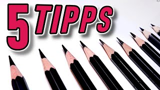 5 WICHTIGE TIPPS zum Zeichnen mit Bleistift [upl. by Turnbull]