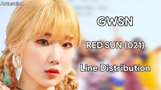 GWSN  RED SUN 021 Line Distribution [upl. by Posehn210]