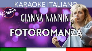 Gianna Nannini  Fotoromanza  Karaoke Strumentale Italiano 🎤 [upl. by Bergen]