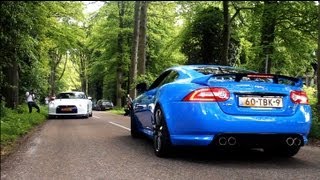 4 Minutes Supercars Accelerating  SLR 458 Spider 2012 XKRS M5 w Eisenmann Race Exhaust [upl. by Asuncion]