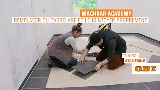 Remplacer du carrelage et le jointoyer proprement  OBI [upl. by Surtimed]