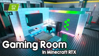 ⛏️ How to build a Gaming Room in Minecraft 🎮 with RTX [upl. by Anaz486]