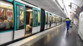 Métro de Paris Lignes 14 à 1 [upl. by Aynat]