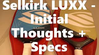 Selkirk LUXX Control Air Initial Thoughts and Comparison to Labs 003 w SwingweightTwistweights [upl. by Yhtomit]