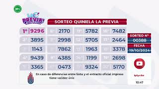 Sorteo 0388 La Previa Quiniela Misionera 19 de Octubre del 2024 [upl. by Ransome239]