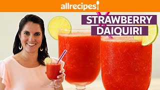 How to Make the Best Strawberry Daiquiri  Summer Cocktail  Get Cookin’  Allrecipescom [upl. by Peh199]