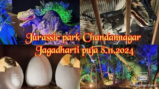 Jurassic Park Chandannagar Jagadharti Puja 🙏theme pandel 8112024 ❤ Mrsbengali [upl. by Lotsyrc]