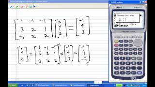 Solve equation by inverse matrix example 2mp4 [upl. by Vullo]