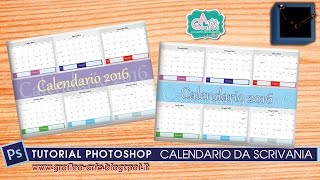 CALENDARIO 2016 da scrivania  Photoshop Tut 98 [upl. by Airdnas562]