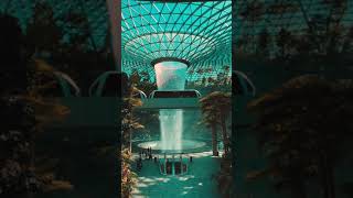 Worlds Tallest Indoor Waterfall at Changi Airport Singapore Shorts [upl. by Yerxa449]