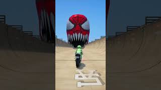 SUPER MOTO na MEGA RAMPA do HOMEM ARANHA de 4 BRAÇOS no GTA 5  shorts [upl. by Aicilra]