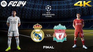 FC 24  Real Madrid vs Liverpool Ft Mbappe Chiesa  UEFA Champions League Final  4K [upl. by Atinram]