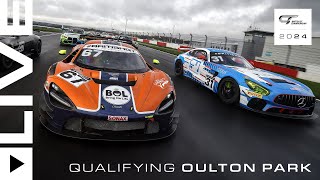 LIVE  Qualifying  Oulton Park  2024 British GT Championship [upl. by Sherri240]