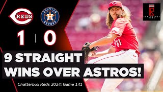 Cincinnati Reds Win NINTH STRAIGHT GAME vs Houston Astros in SWEEP  Chatterbox Reds  Game 141 [upl. by Lezley]