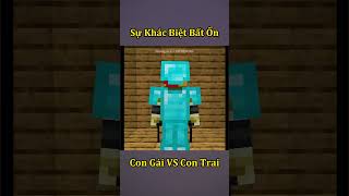 Sự Khác Biệt Bất Ổn Giữa Con Trai Và Con Gái Khi Chơi Minecraft 🤣 shorts [upl. by Trisha]