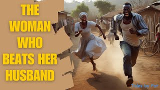 SHE BEATS HER HUSBAND WITHOUT MERCY africanfolktales movie folklore film tales new [upl. by Henebry]