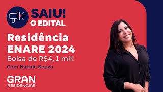 Residência ENARE 2024 Saiu edital Bolsa de R 41 mil [upl. by Niroc]