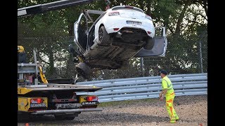 Nürburgring Crash Action Touristenfahrten 240917 Schwedenkreuz Renault Megane RS [upl. by Christal]