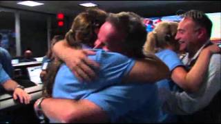 Raw Video NASA Celebrates Mars Rover Landing [upl. by Elinnet]