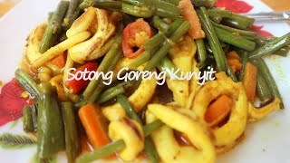 Sotong Goreng Kunyit Sayur Campur [upl. by Gulgee]