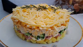 Самый вкусный и нежный Салат с Копченой курицей и кукурузой на новый год и любой праздник [upl. by Amleht222]