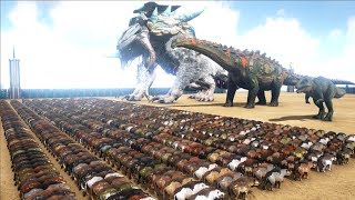 1000 Daeodons VS ARK Dinosaurs  Cantex [upl. by Drofwarc334]