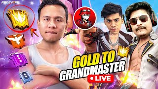 50000 Rank Score 😱 Top 1 Grandmaster Push V Badge Youtubers 😱 Tonde Gamer freefire live [upl. by Llewellyn75]