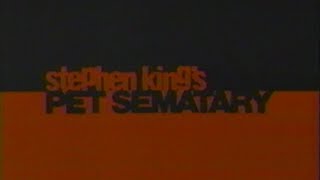 1989 Pet Sematary TV spot [upl. by Mariellen]