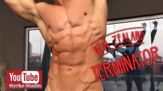 Unreal Shredded Kiwi TERMINATOR Brad Jordan with Styrke Studio [upl. by Aneehsor916]